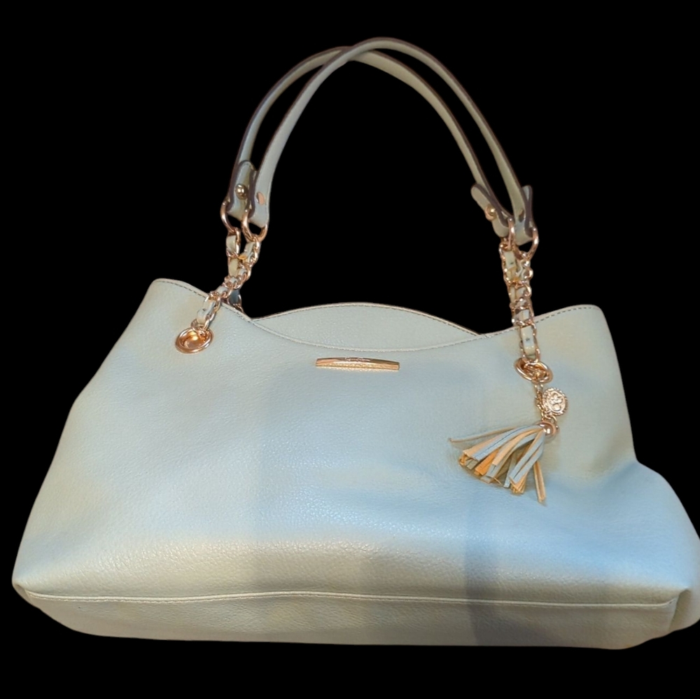 Jessica Simpson Malena Leather Tote Light Blue